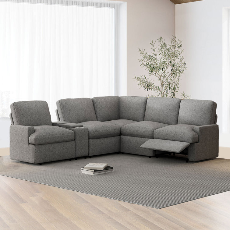 Latitude Run 104 Power Recliner Corner Sofa Home Theater